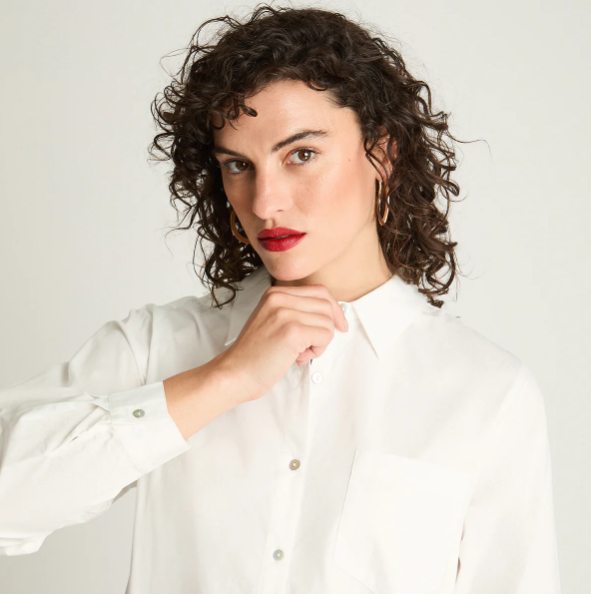 BLUSA ALGODON BASICA BLANCA